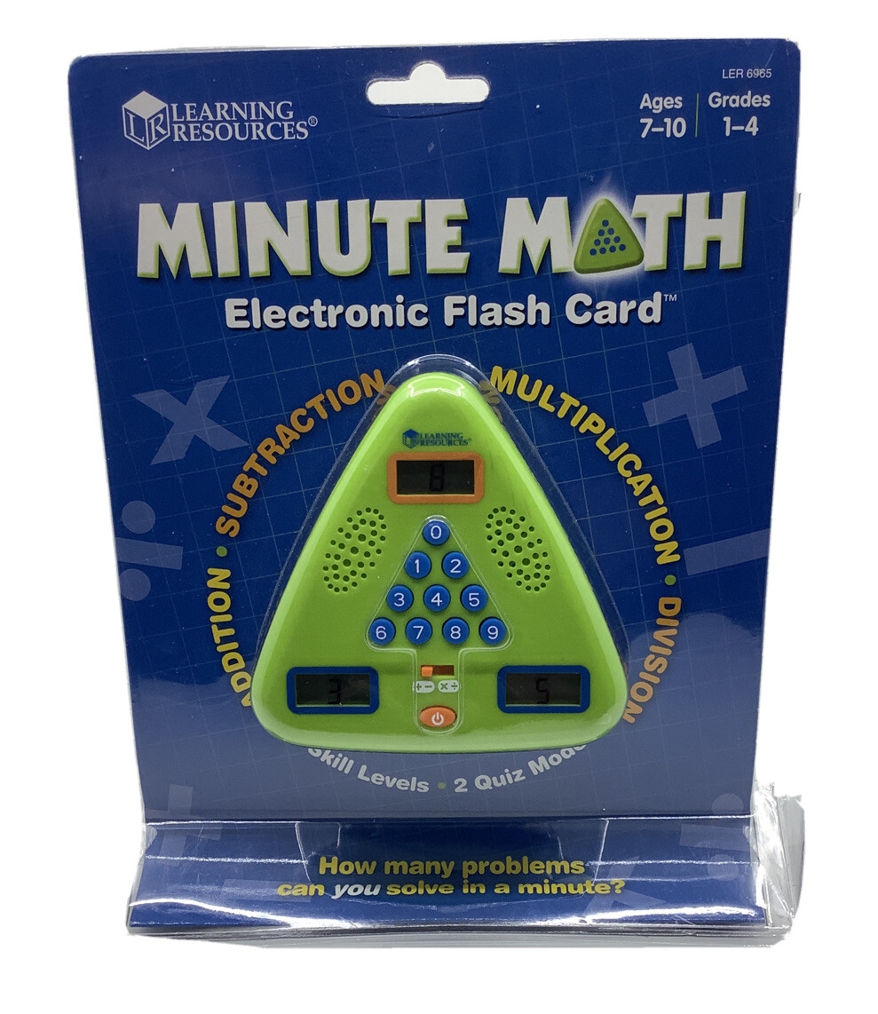 Learning Resources Minute Math Electronic Flash Card Ages 7 10 Grades 1 4 EBay