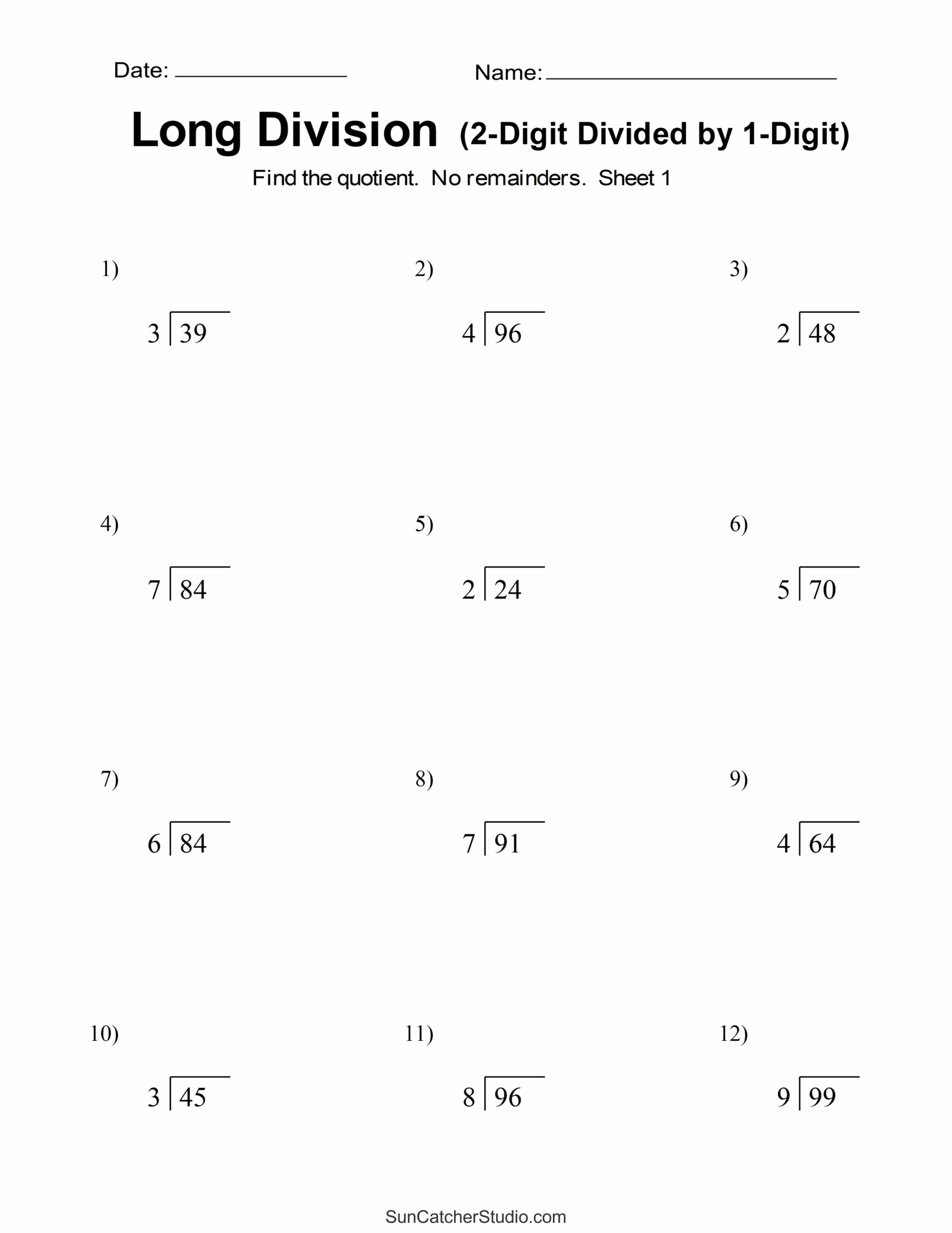 4th Grade Math Worksheets Printable Pdf
