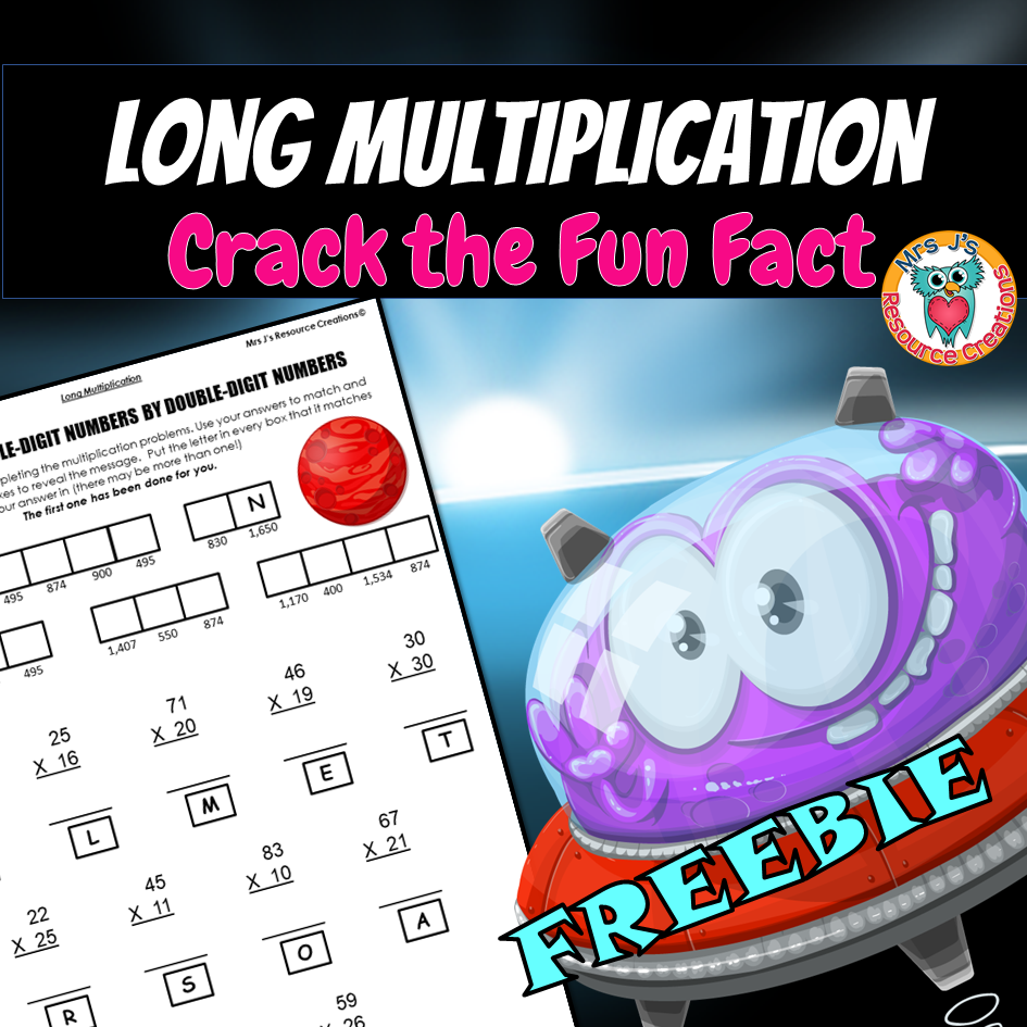 Long Multiplication Worksheet Crack The Fun Fact Printable And Digital Resource 