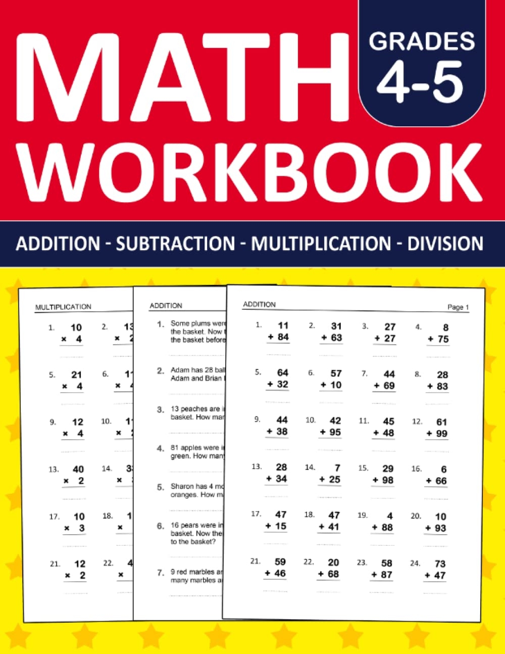 Math Workbook Grades 4 5 Addition Subtraction Multiplication and Division Exercises 3rd Grade And 4th Grade Math Practice Workbook With 880 Math Worksheets For Grade 4 5 Ages 9 11 School Emma 9798445769507 Amazon Books