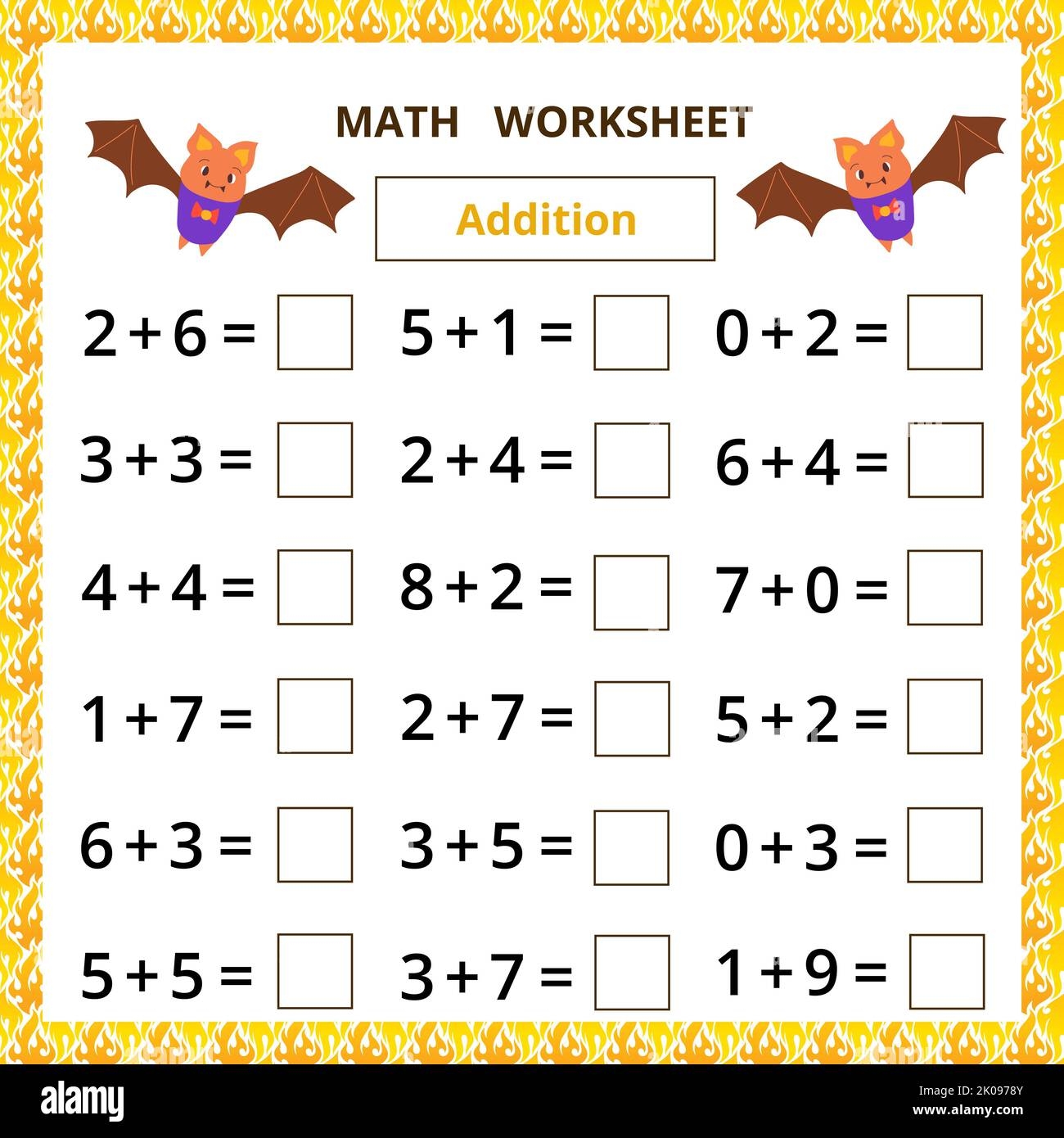 Math Worksheet Hi res Stock Photography And Images Alamy