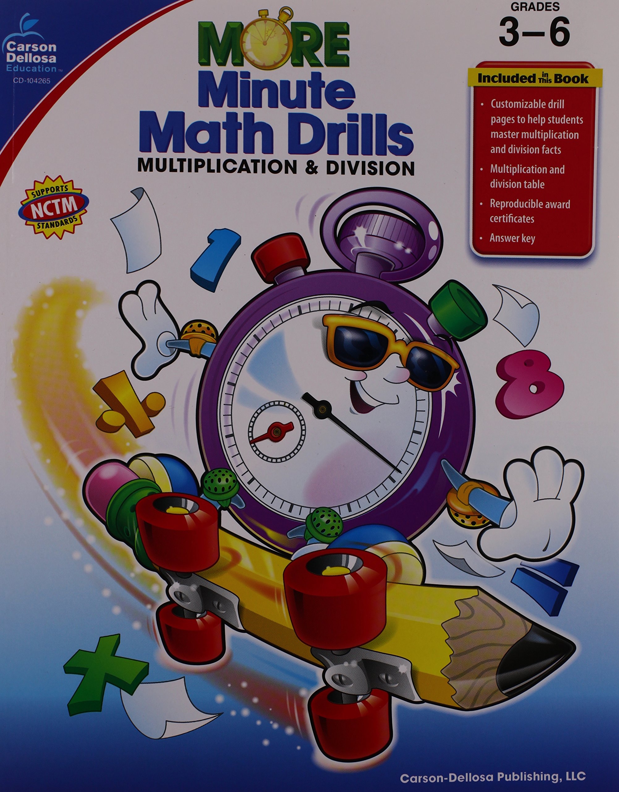 More Minute Math Drills Multiplication And Division Grades 3 6 Carson Dellosa Education 9781604180367 Amazon Books
