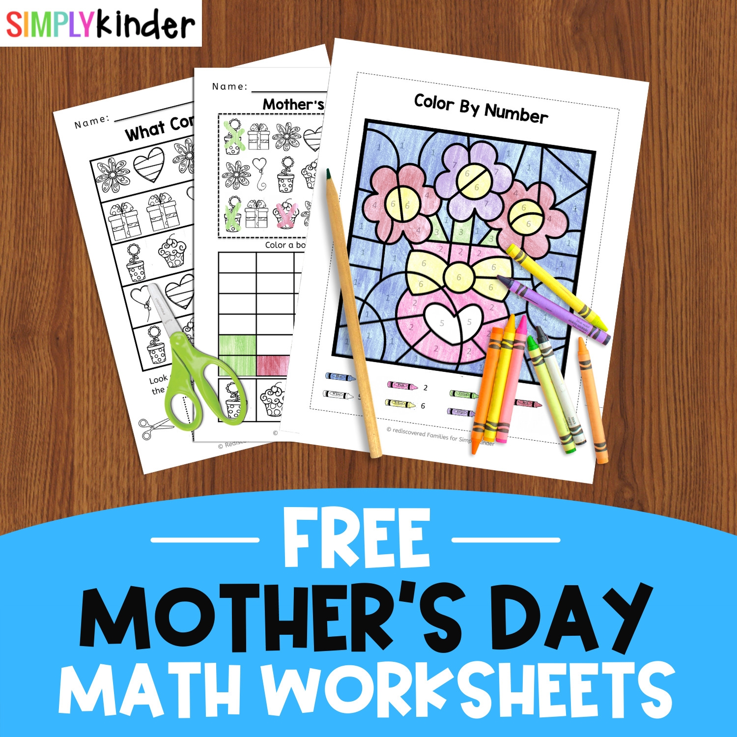 Mother s Day Math Worksheets For Kindergarten FREE Simply Kinder