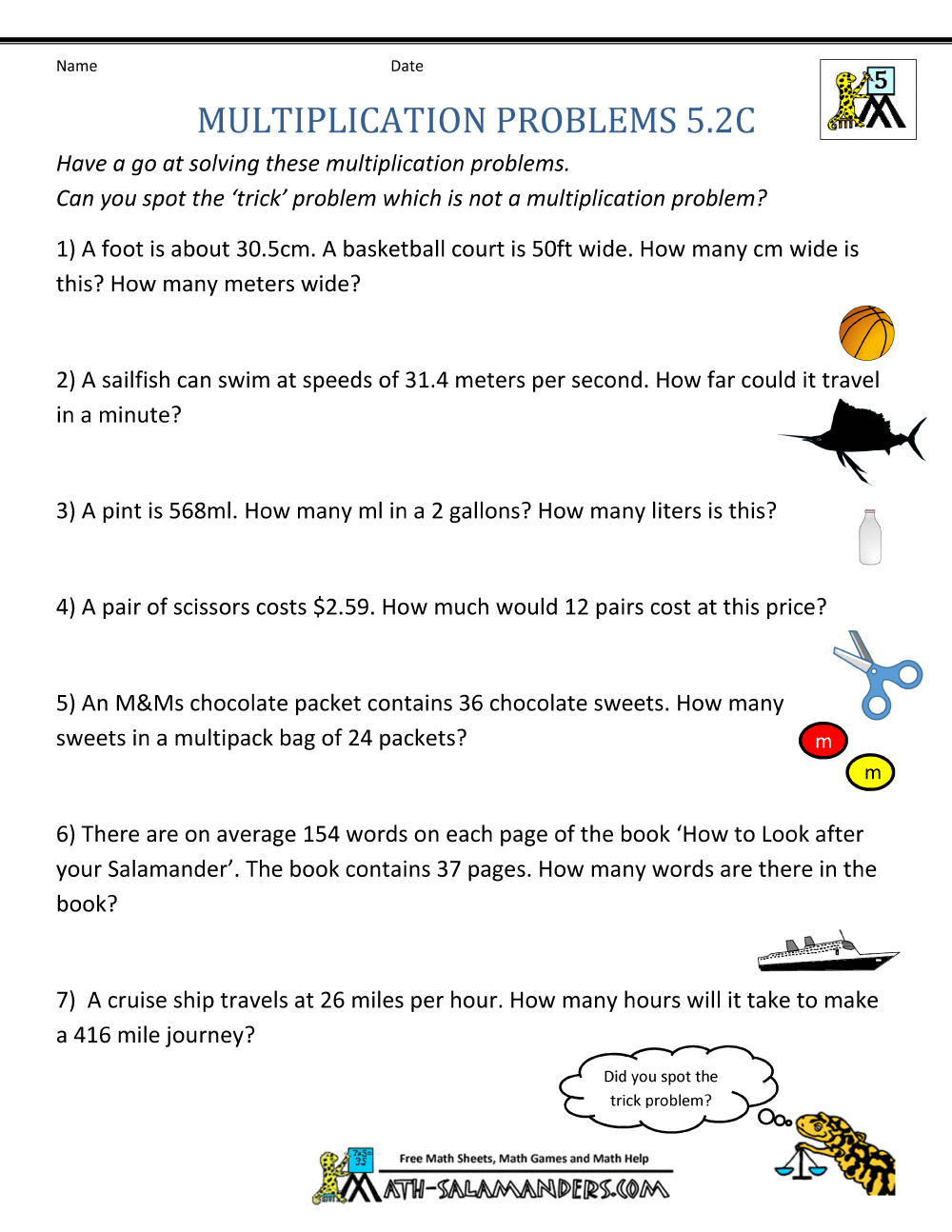 5th Grade Math Worksheets Free Printable Pdf