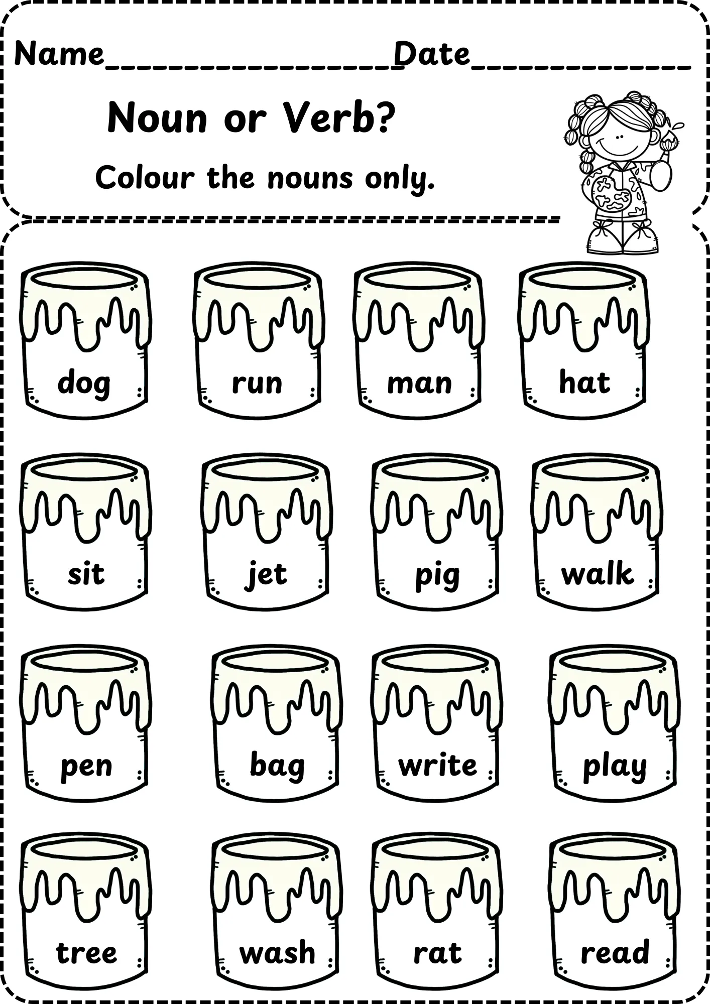 1st Grade Worksheets Free Printable Grammar