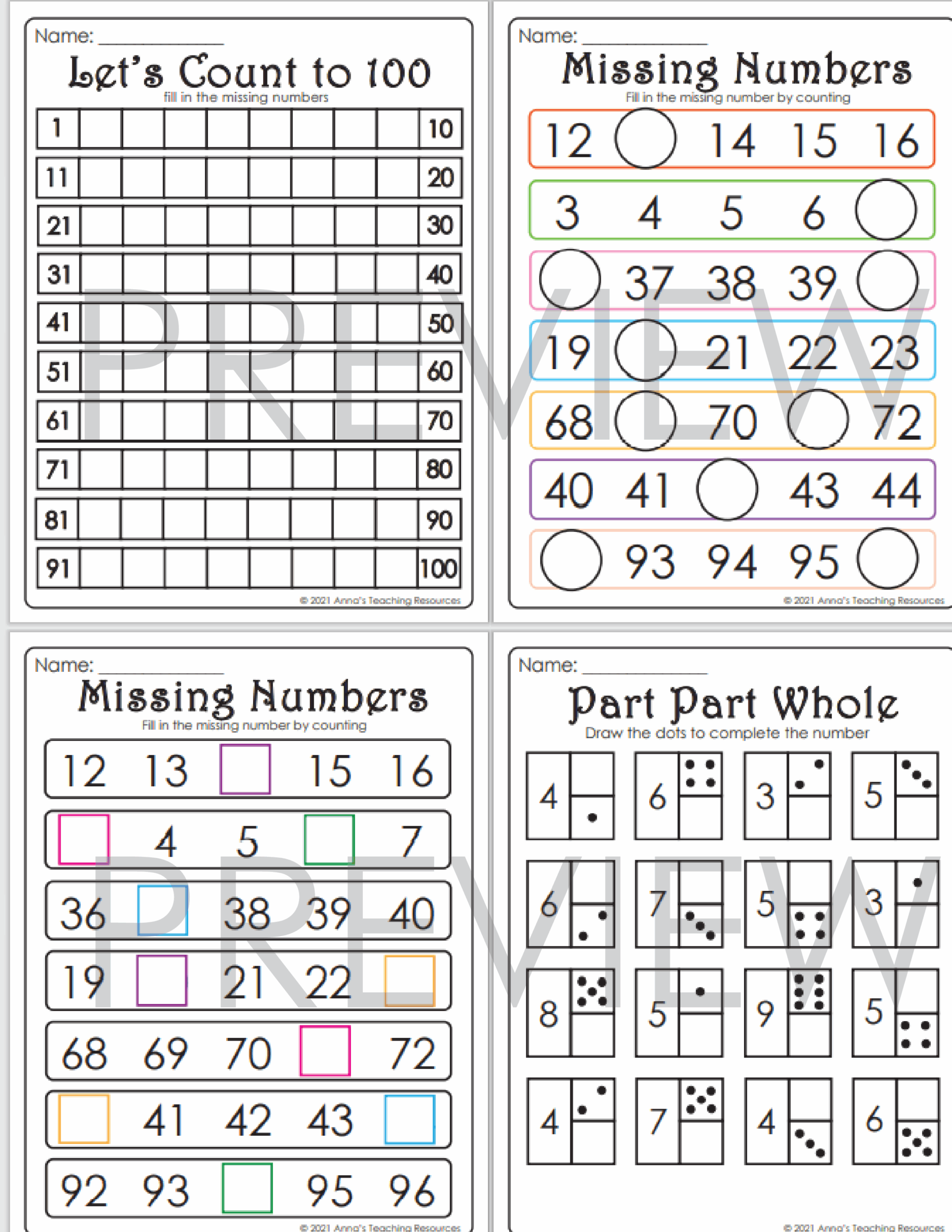 Printable First Grade Worksheets Math