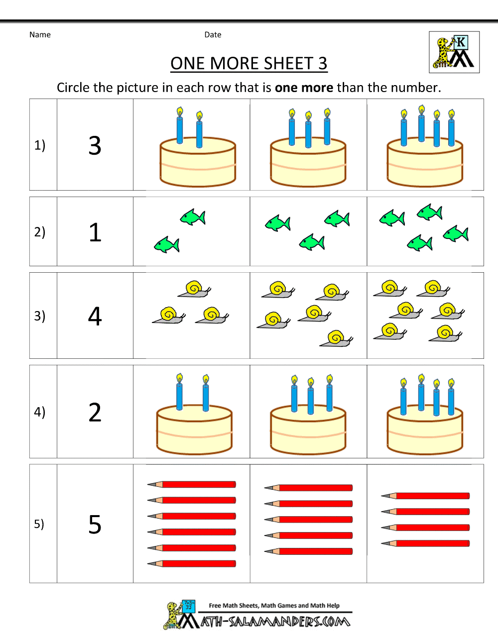One More Worksheet