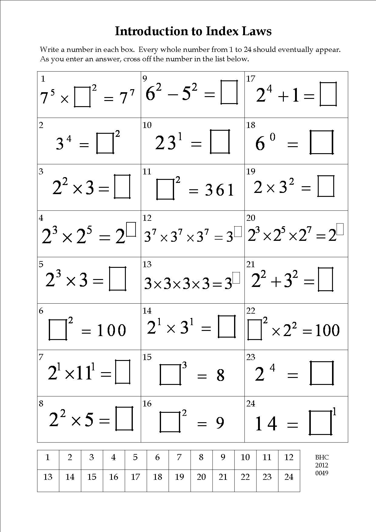 Pin Page Worksheets Library