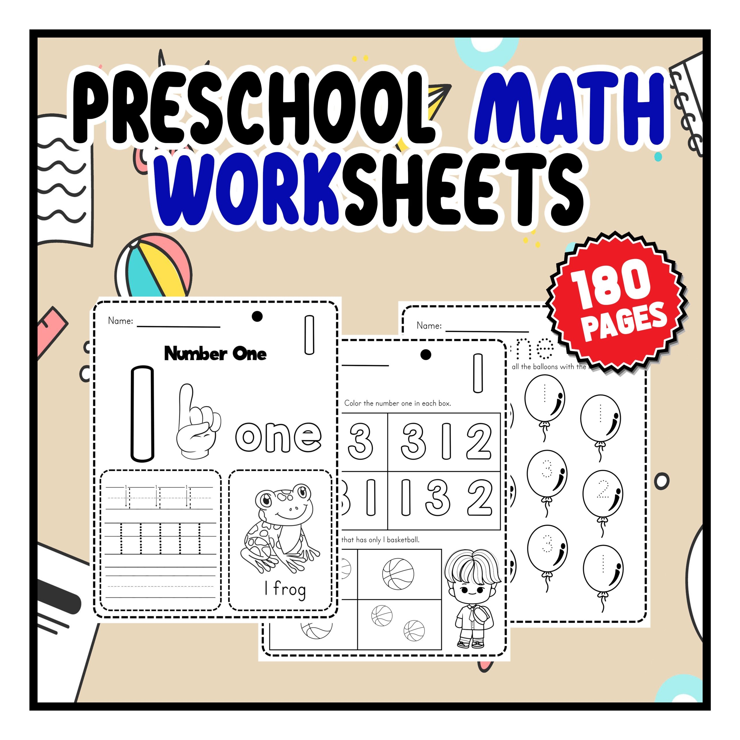 Preschool Math Worksheets Made By Teachers