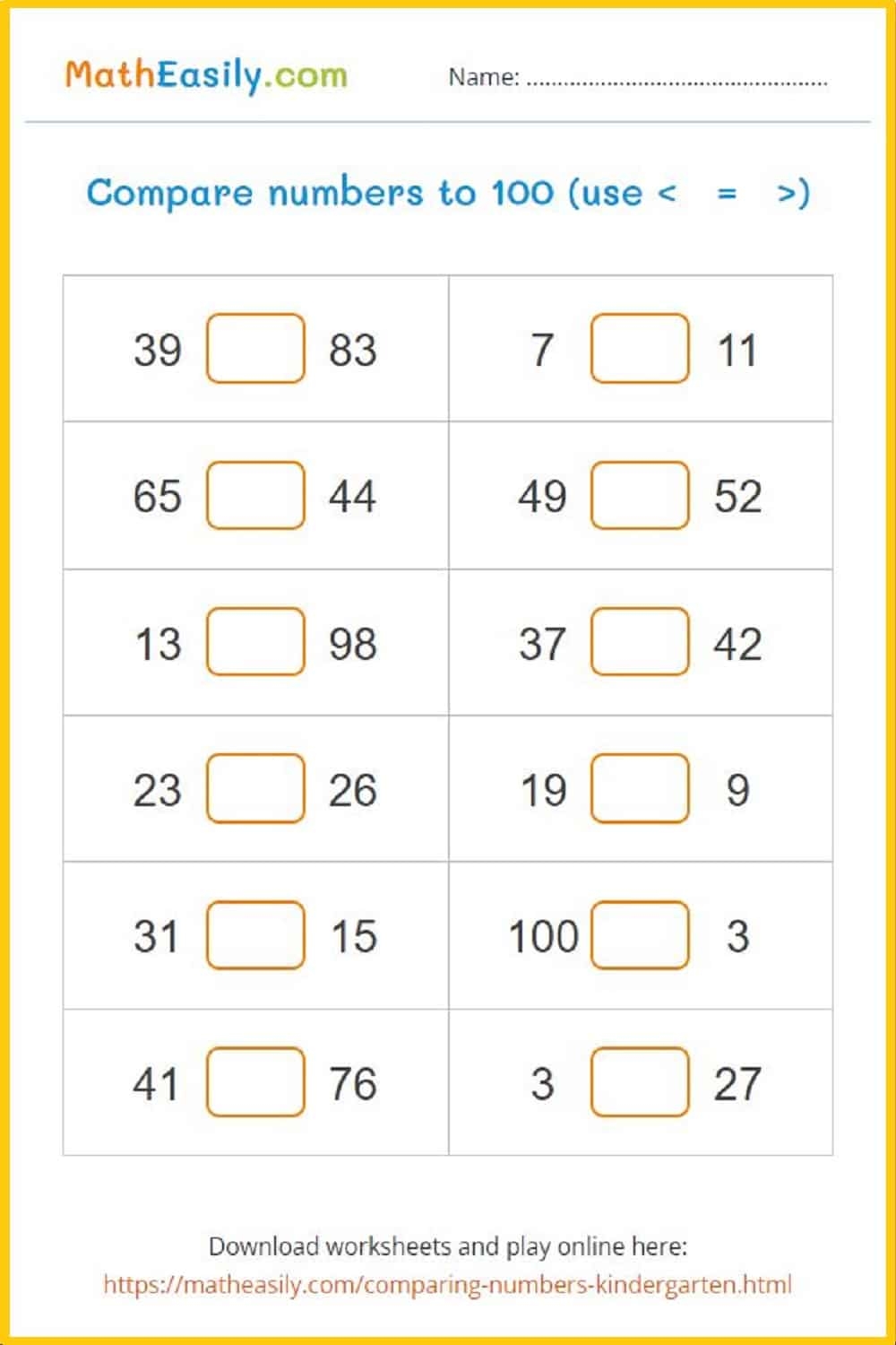 Printable 1st Grade Math Worksheets PDF Free Download