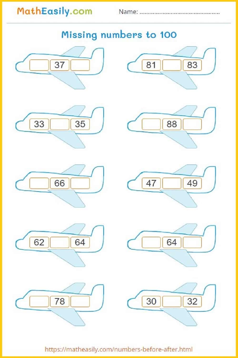Printable 1st Grade Math Worksheets PDF Free Download