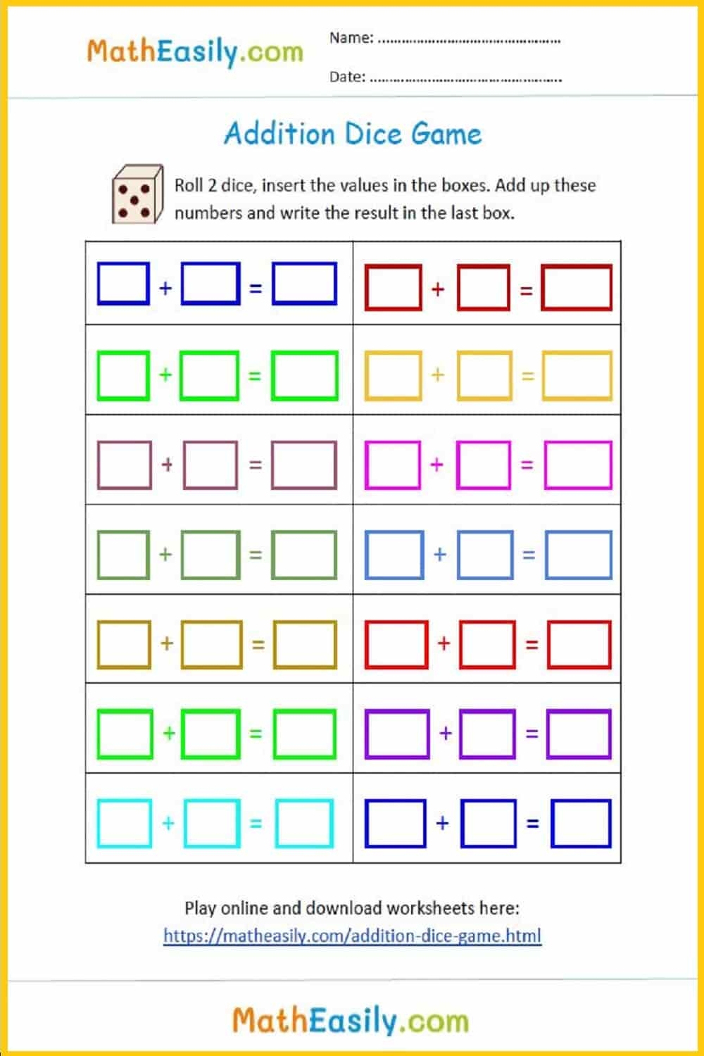 Printable 1st Grade Math Worksheets PDF Free Download