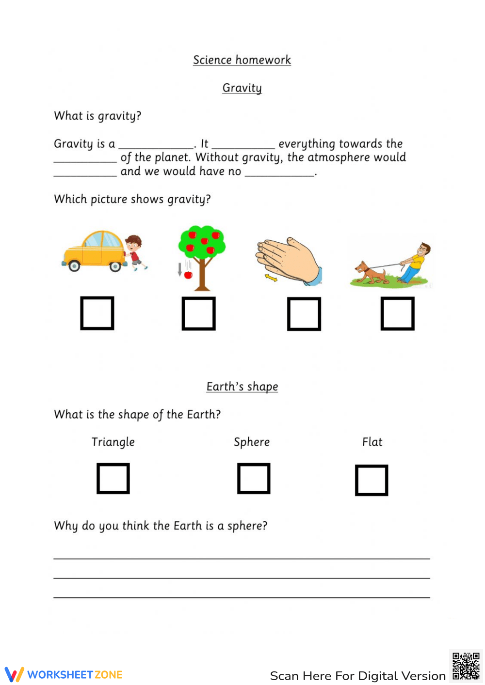 Printable Gravity Worksheets Download