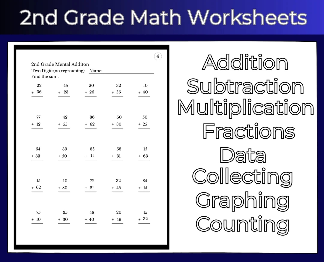 2nd Grade Worksheets Printable Math