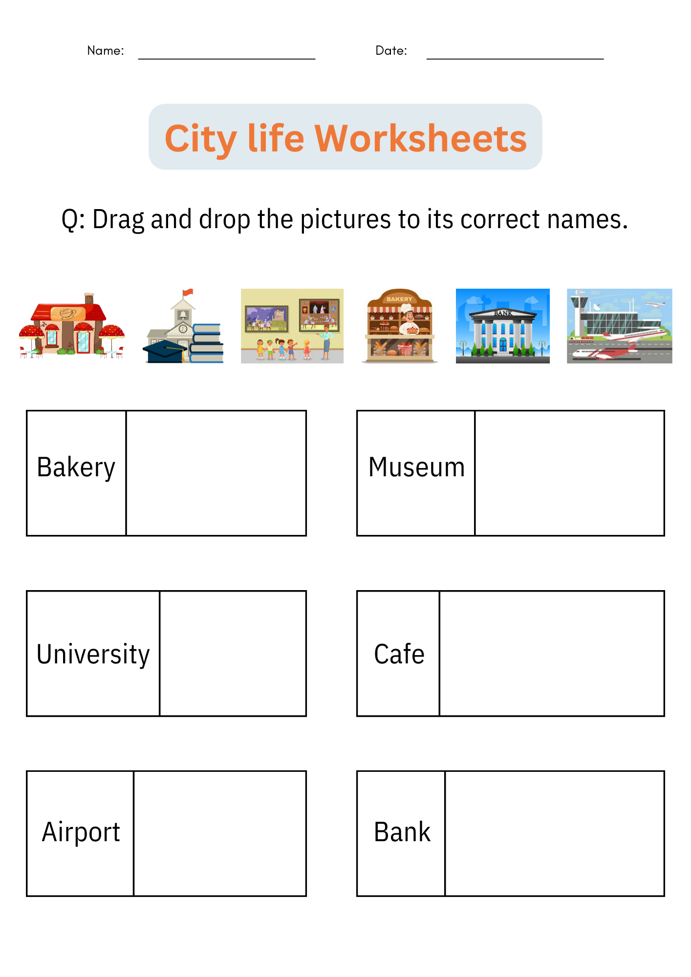 Printable Social Studies City And Village Life Activities Worksheets For Grade 1 Made By Teachers