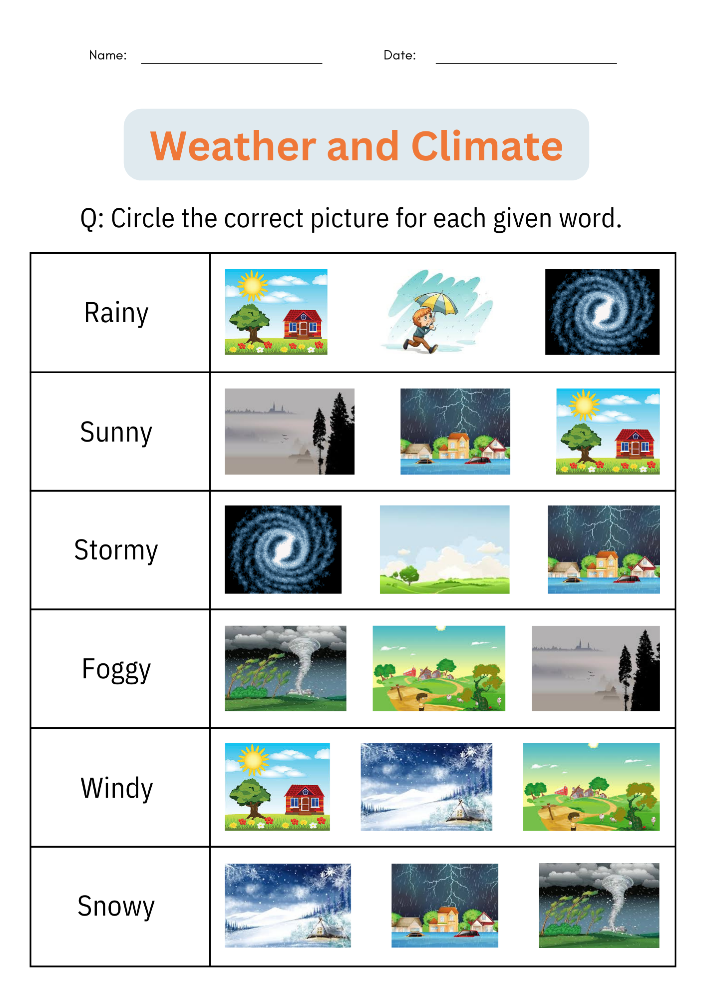 1st Grade Printable Worksheets Science