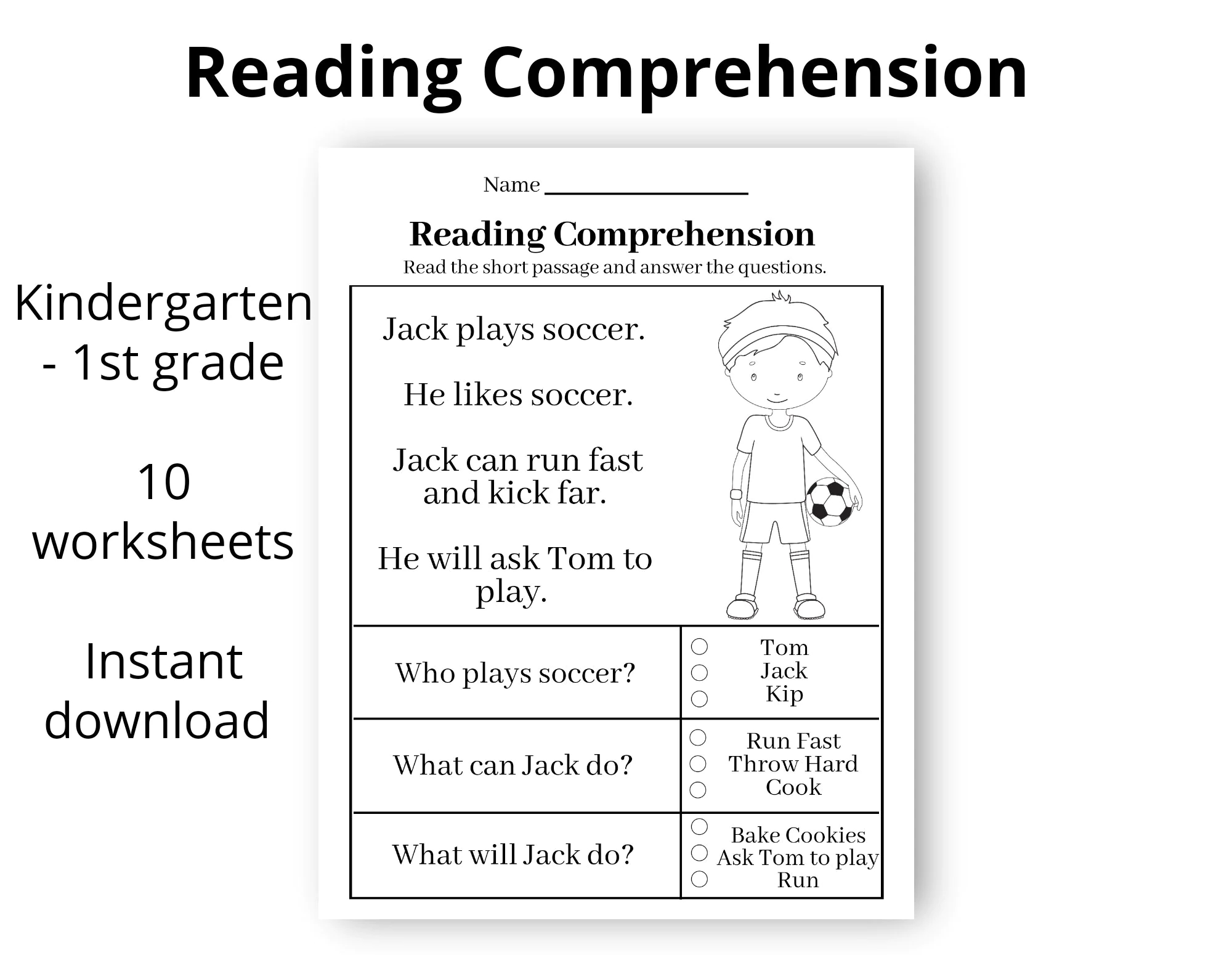 Printable Reading Worksheets For 1st Grade