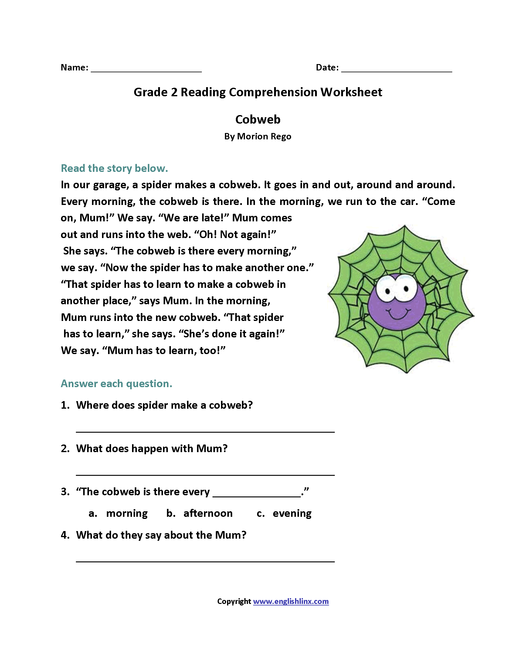 Reading Worksheets Second Grade Reading Worksheets Worksheets Library