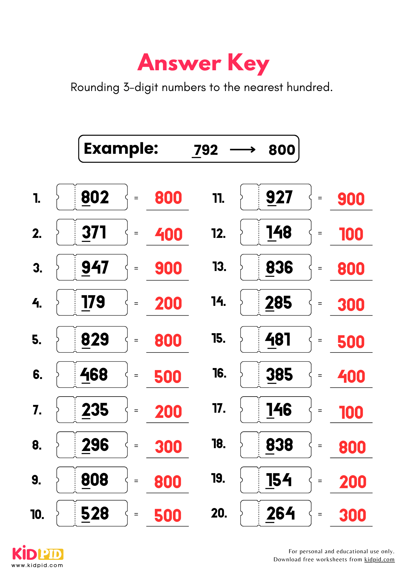 Printable Math Worksheets Free Grade 3