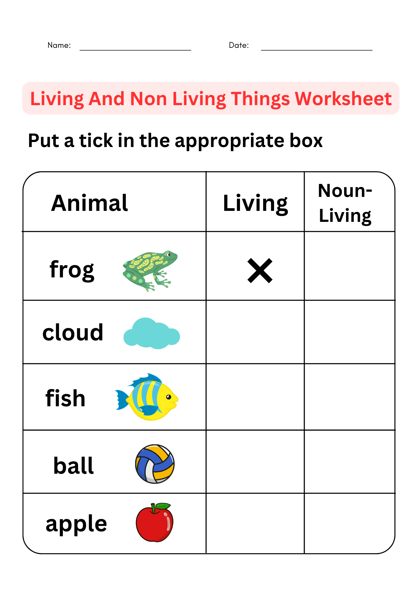 Science Living And Non Living Things Worksheet For Grade 1 2 3 4 Made By Teachers