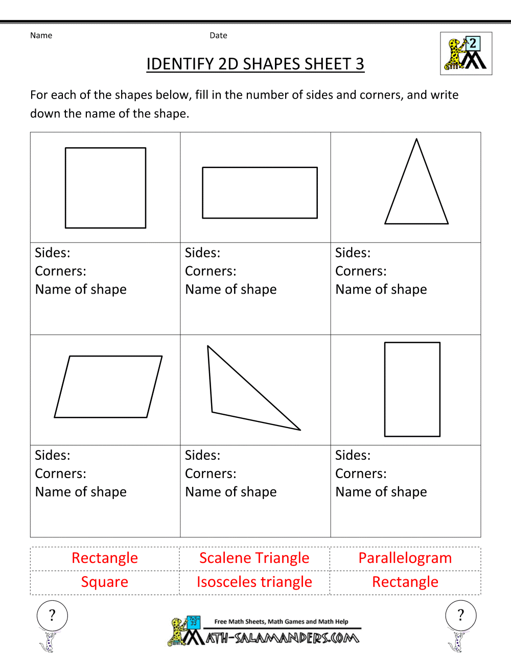 Second Grade Geometry