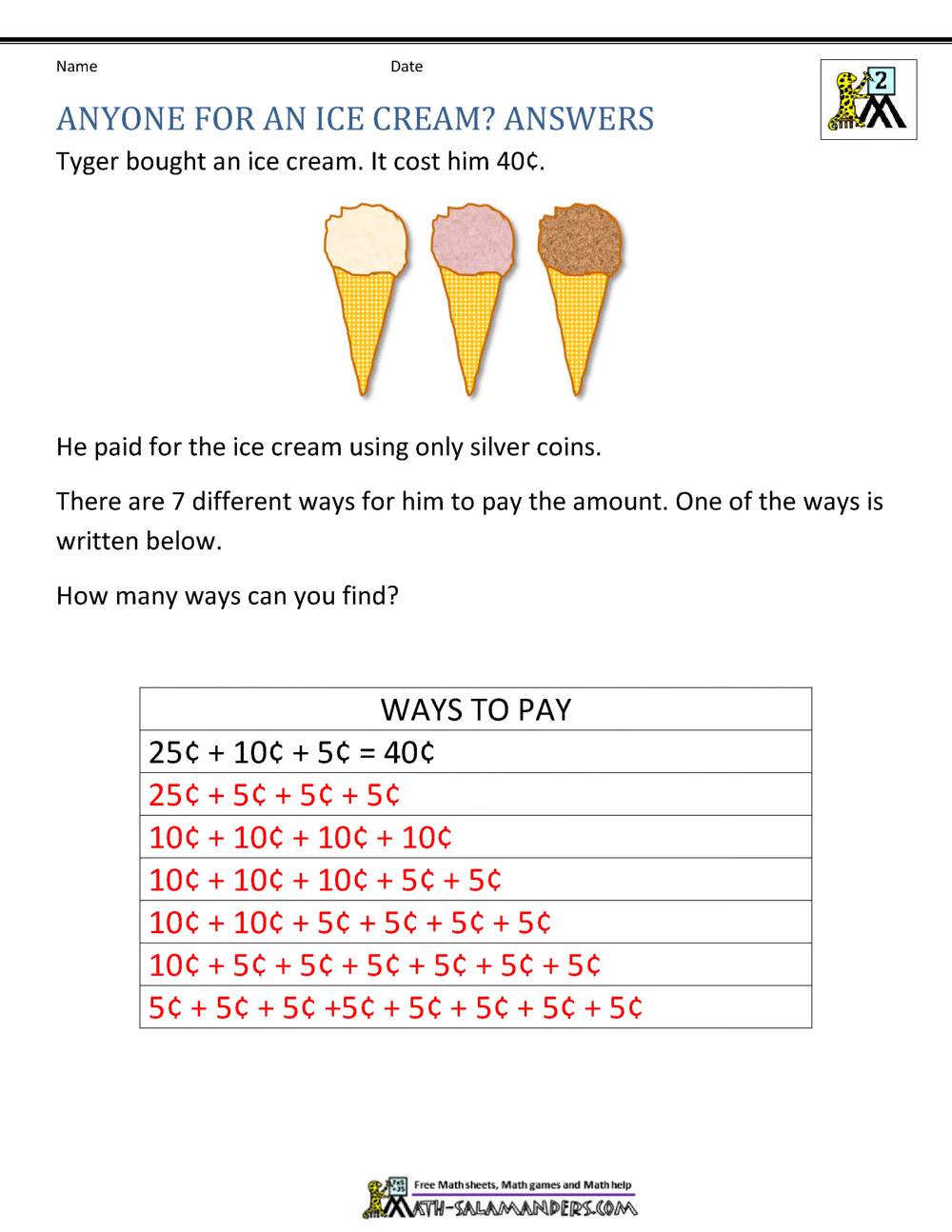 Printable Second Grade Math Worksheets Pdf