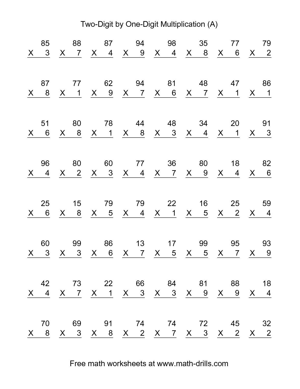Free Printable Math Facts Worksheet 2nd Grade
