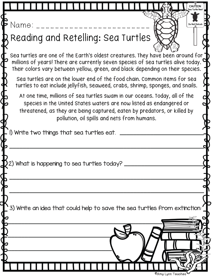 2nd Grade Worksheets Printable Reading
