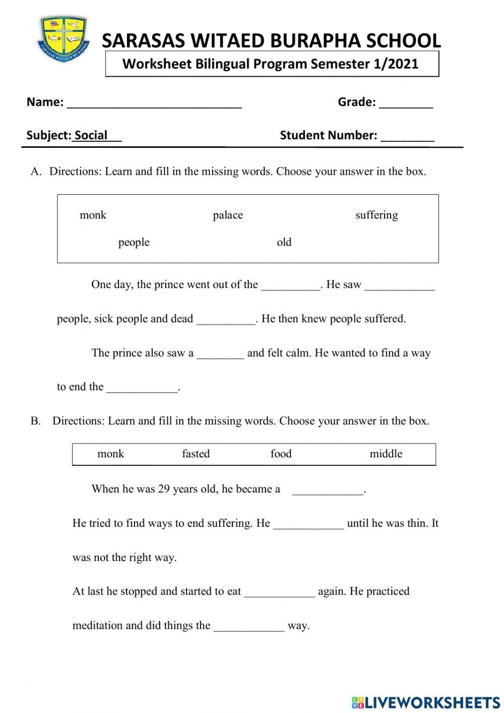 Social Studies For Grade 3 Worksheet Live Worksheets Worksheets Library