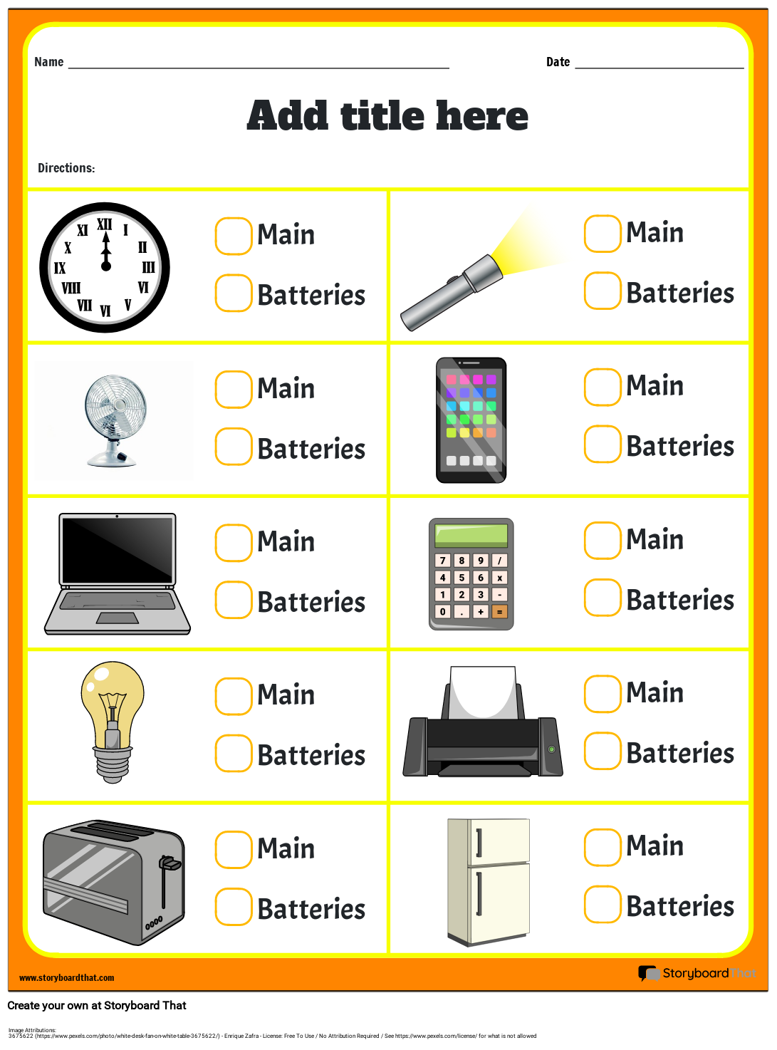 Storyboard That Free Electricity Worksheets For Kids
