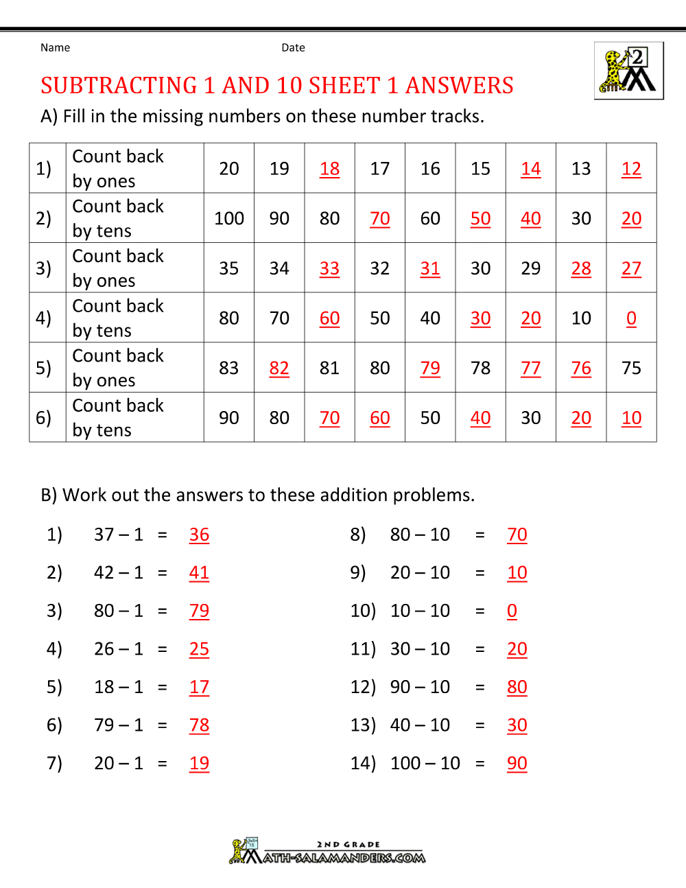 1st Grade Math Printable Worksheets Pdf