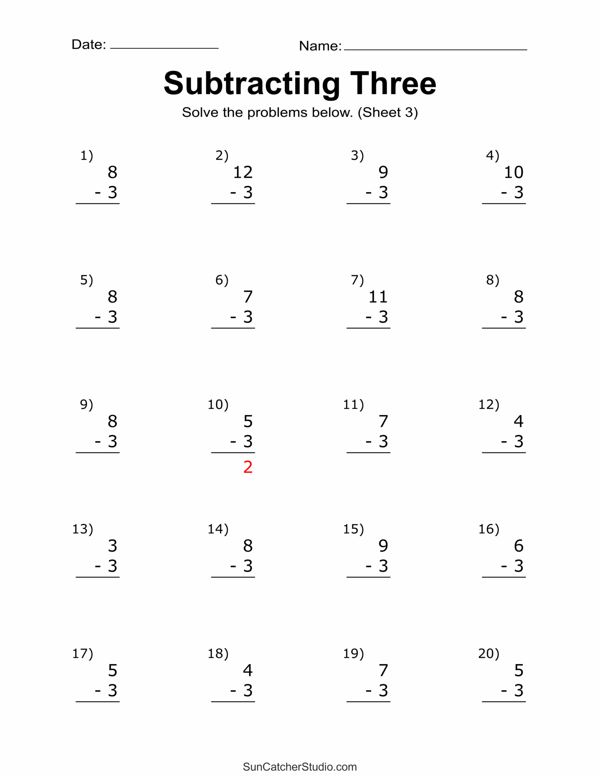 Subtraction Worksheets Free Printable Math Drills Free Printables Monograms Design Tools Patterns DIY Projects