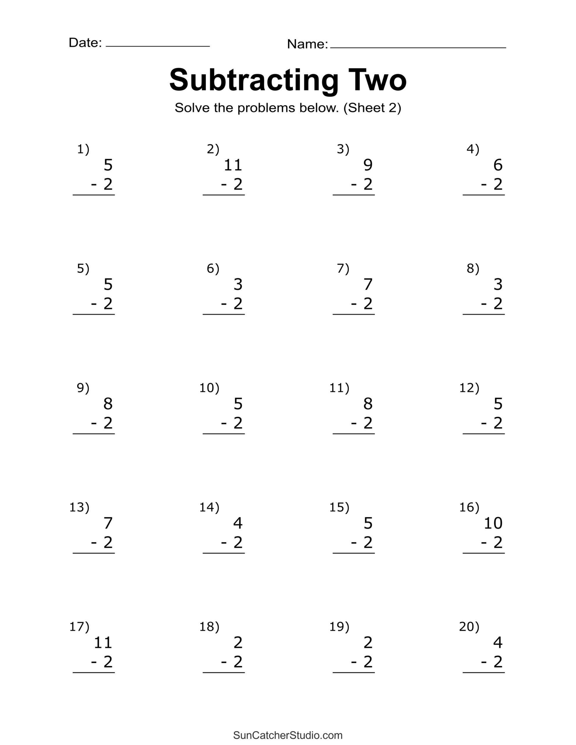 Subtraction Worksheets Free Printable Math Drills Free Printables Monograms Design Tools Patterns DIY Projects