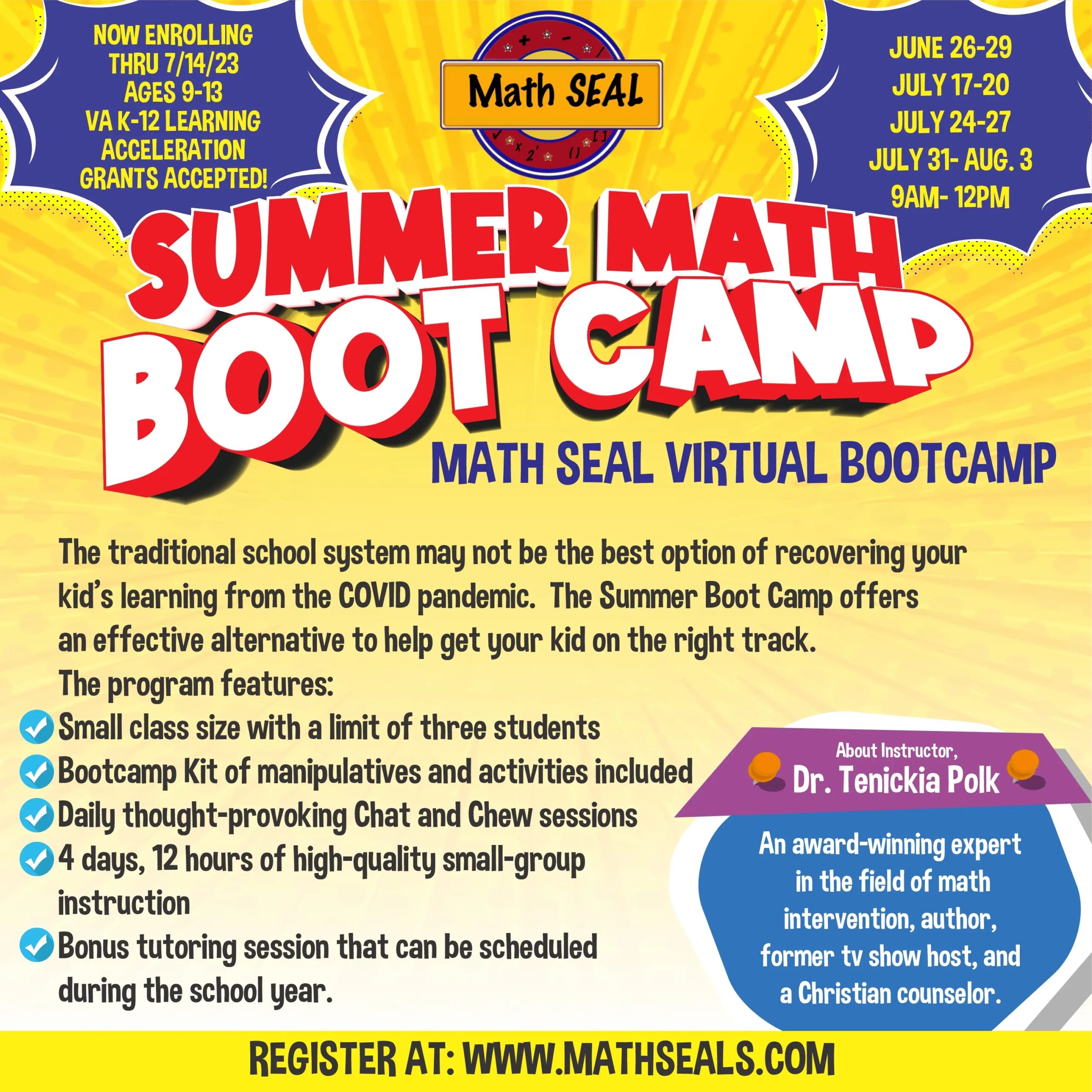 Math Summer Camp Ideas