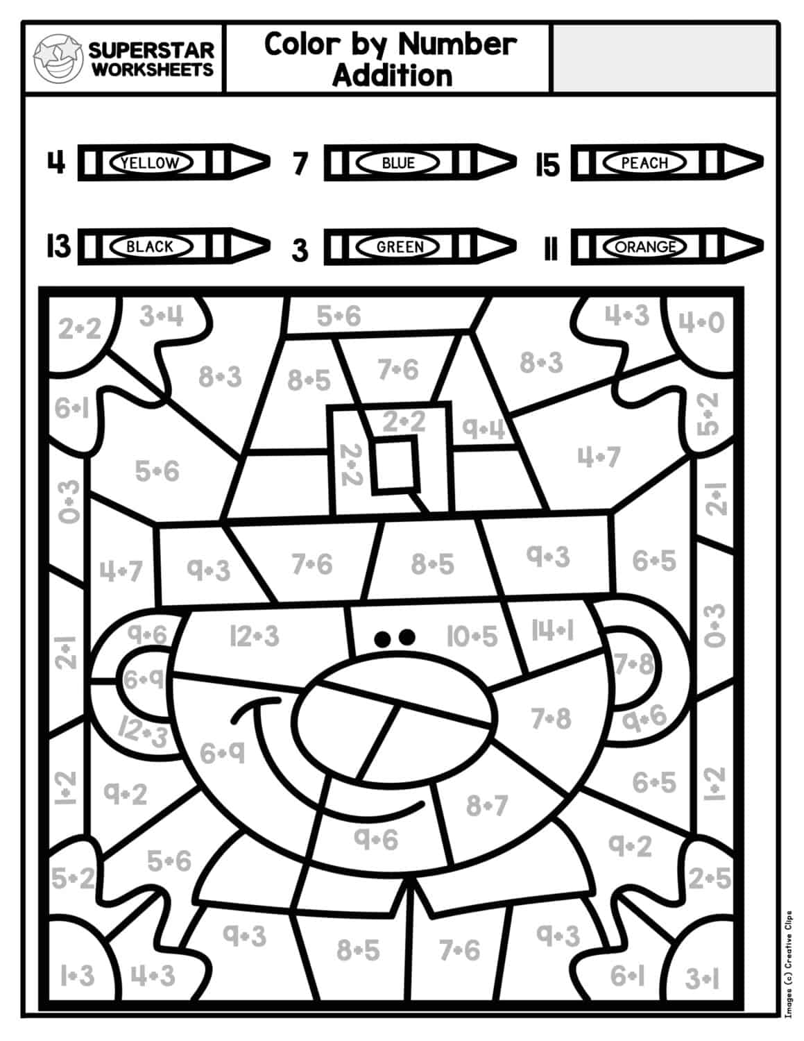 Free Printable Fall Math Coloring Worksheets