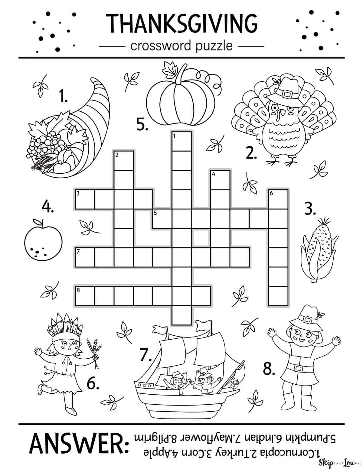 Thanksgiving Worksheets Free Printable