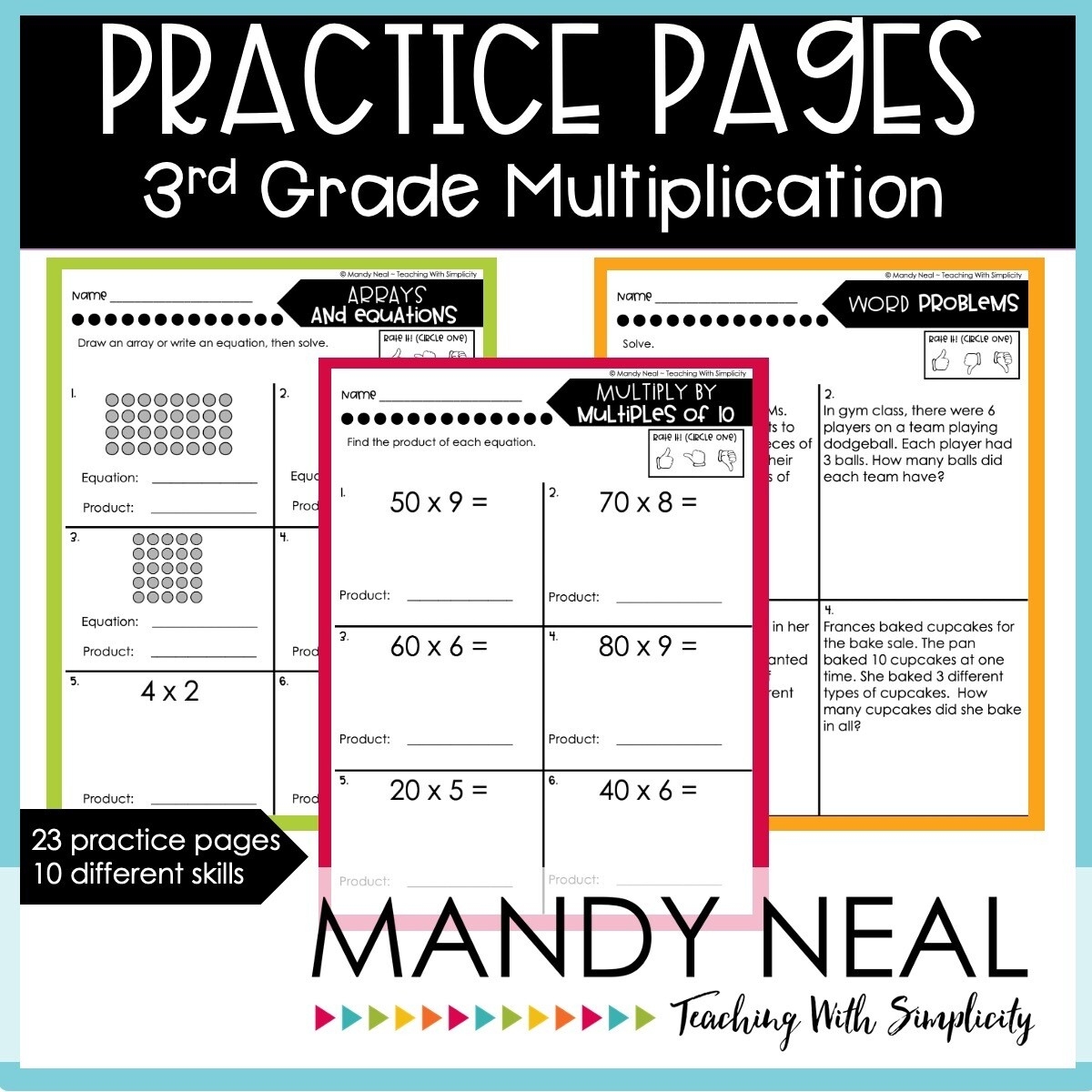 Third Grade Multiplication Worksheets Printable