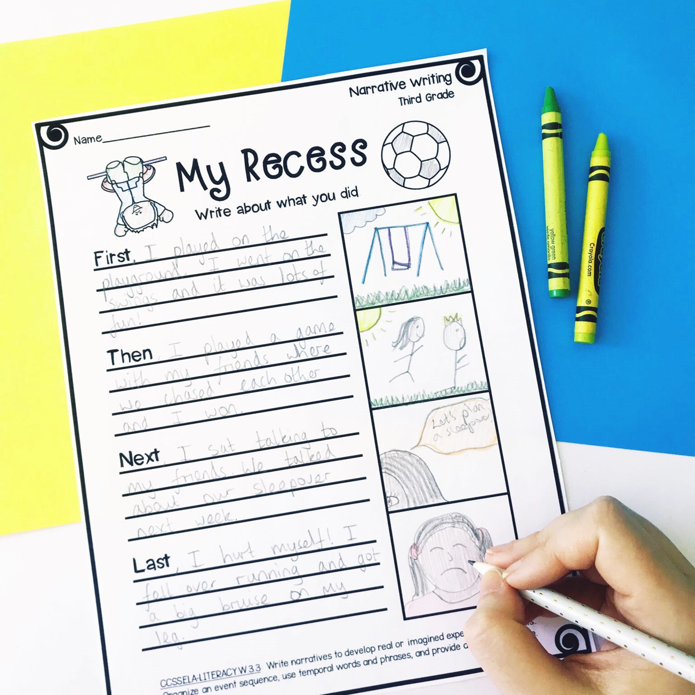 Sample 3rd Grade Writing Printable