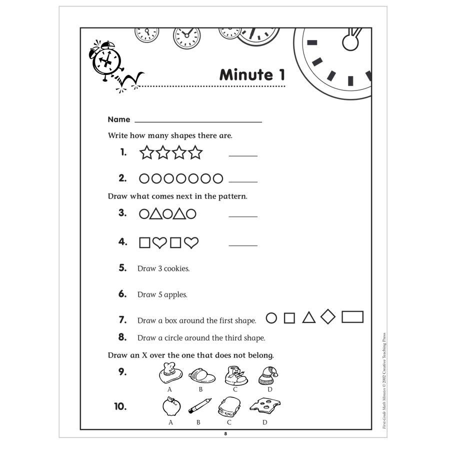Web Minute Math Worksheets Library