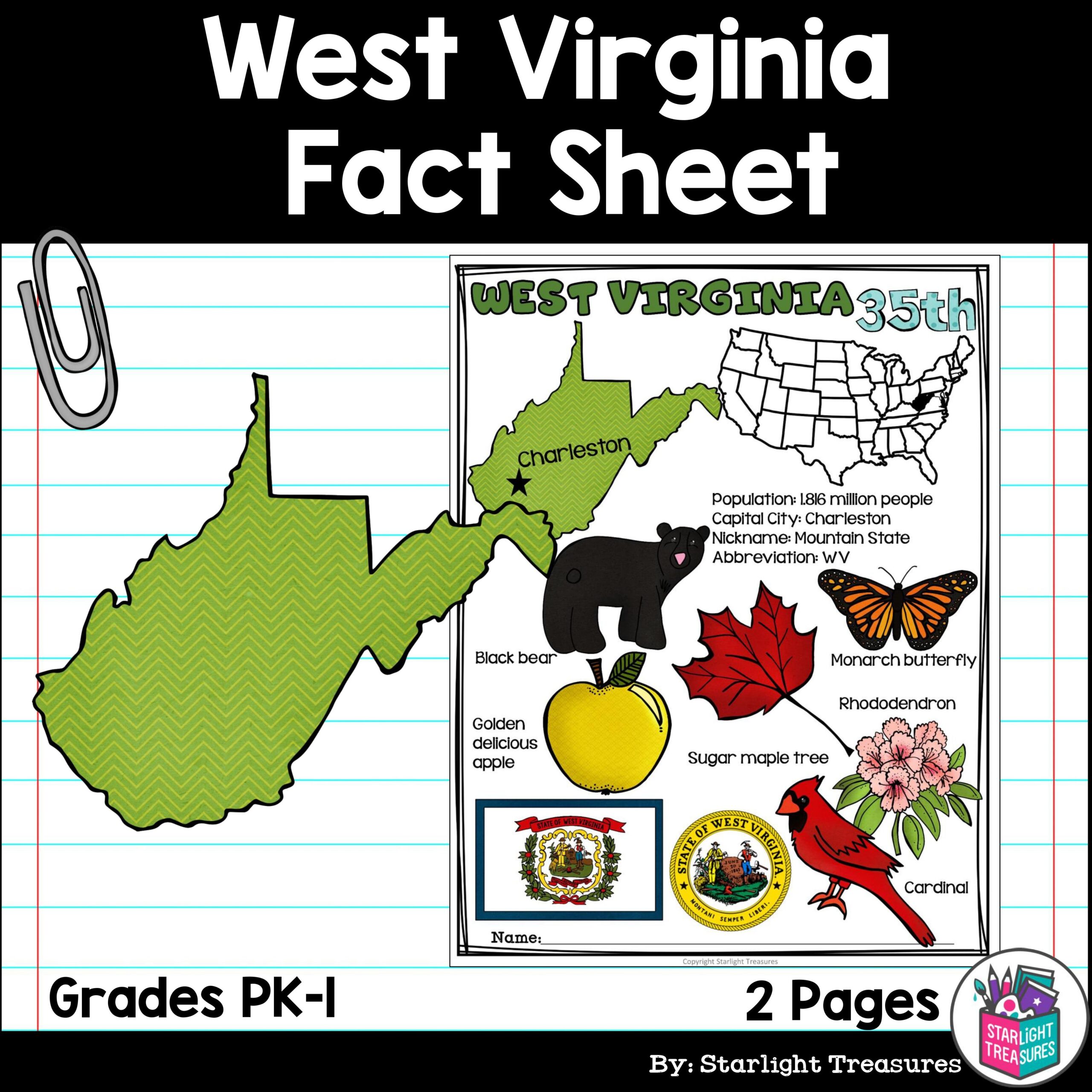 Free Printable Worksheets On West Virginia