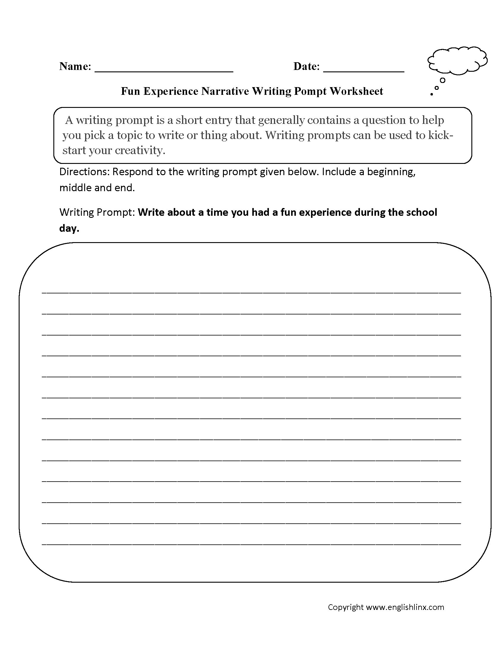 Writing Worksheets For 5th Graders Printable