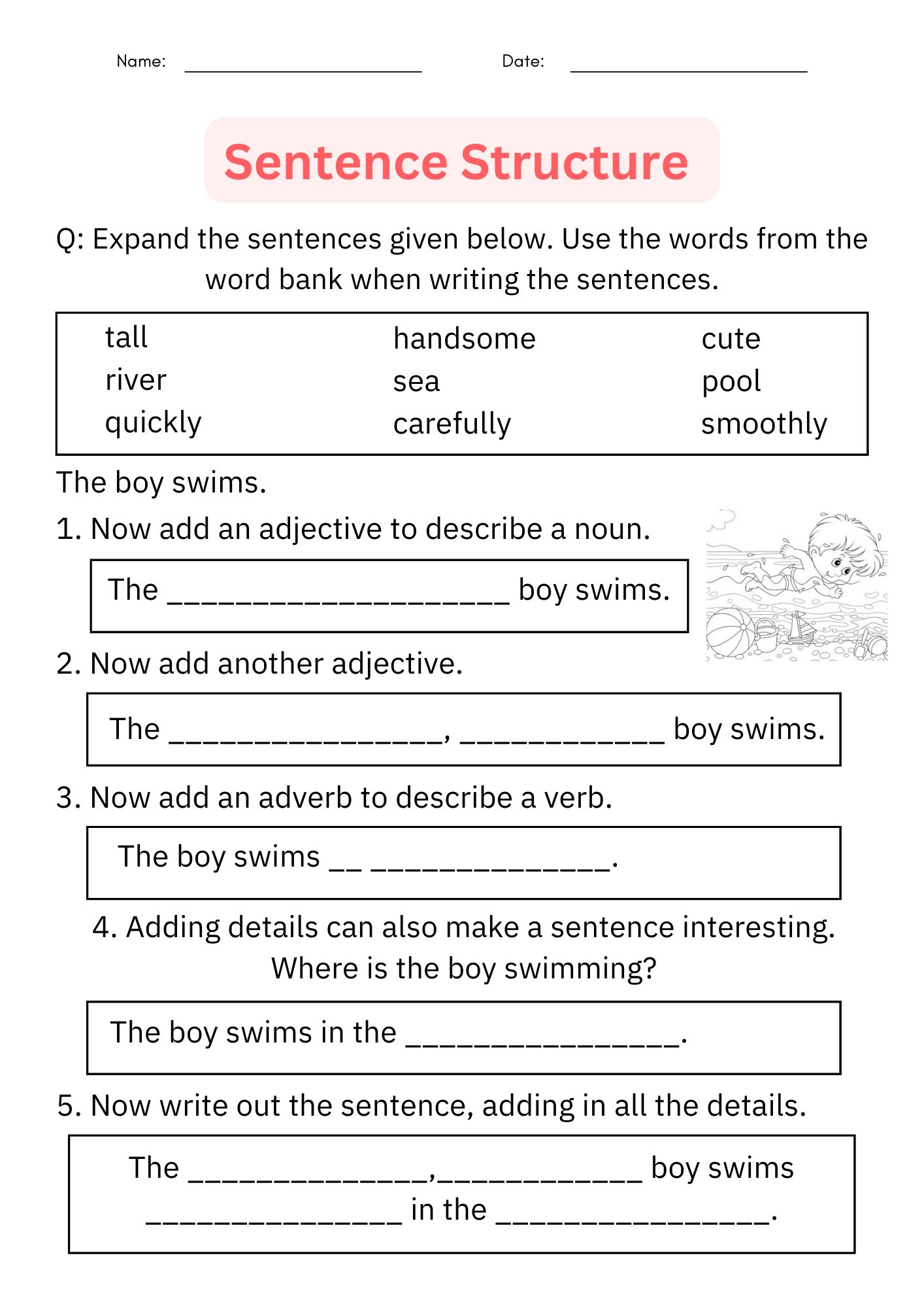 Grade 3 Writing Worksheets