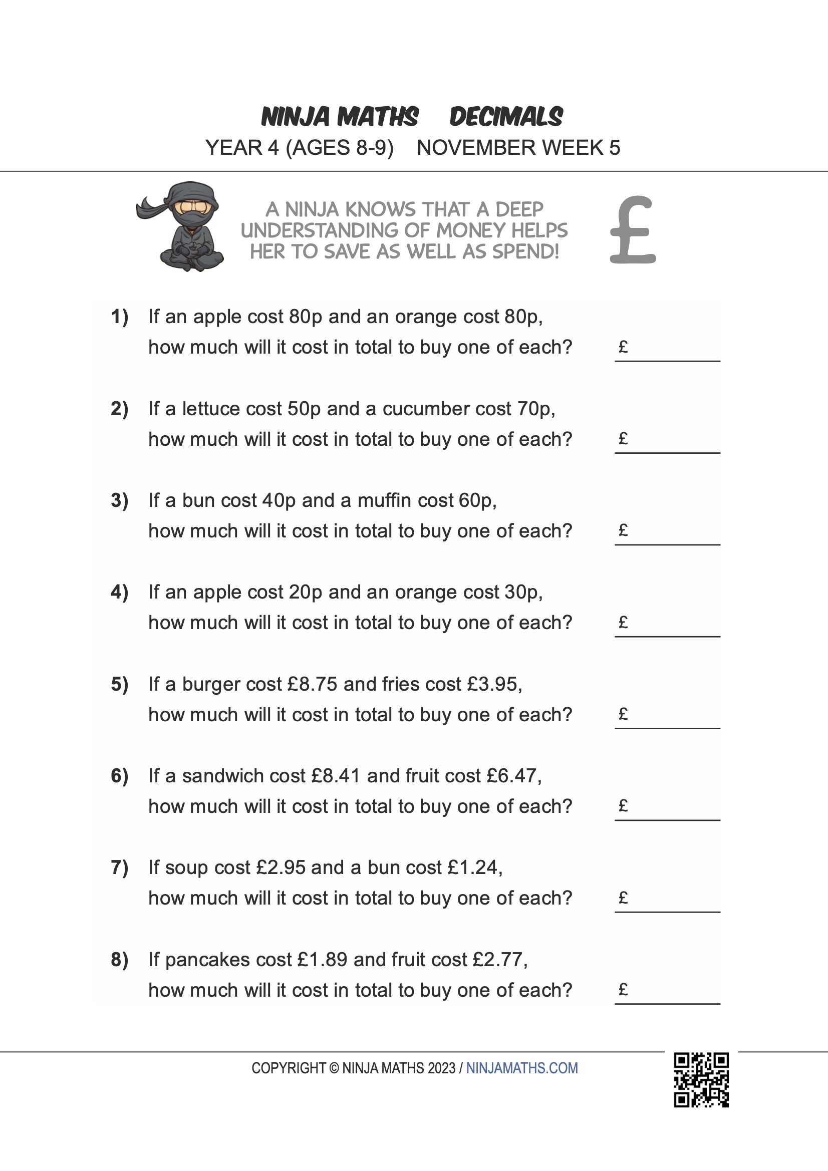 Year 6 Free Maths Worksheets Ninja Maths Worksheets Library